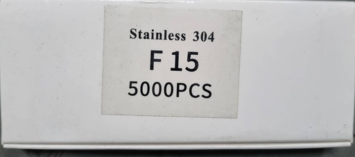 [FS060502401] ลูกแม็ค ขาเดี่ยว F-15 สแตนเลส  ขนาด 5,000 ตัว/กล่อง