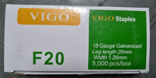 [FS060501901] ลูกแม็ค ขาเดี่ยว F-20   ขนาด 5,000 ตัว/กล่อง