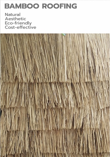 [107101016401SD000050600] หลังคาไม้ไผ่ กันปลวก H4 50cmx60cm